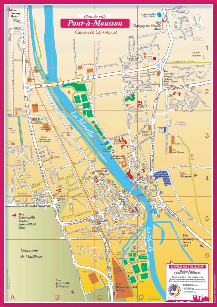 Tourisme Pont à Mousson Plan de ville Tourisme Pont à Mousson Plan de ville